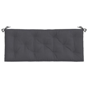 Claire Outdoor Cushion for Bench, 47 Inch, Dark Gray Tufted Oxford