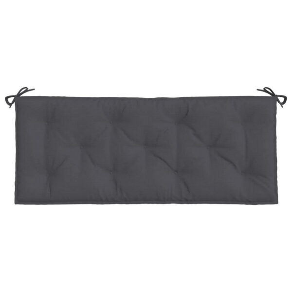 Claire Outdoor Cushion for Bench, 47 Inch, Dark Gray Tufted Oxford