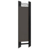 Dina 6 Panel Folding Room Divider Screen, Dark Gray, Black, 95 Inch