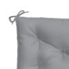 Claire Outdoor Cushion for Bench, Button Tufted Gray Fabric, 59 Inch