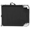 Keli Outdoor Folding Chaise Lounger, Canopy, Black Polyester, 74 Inch