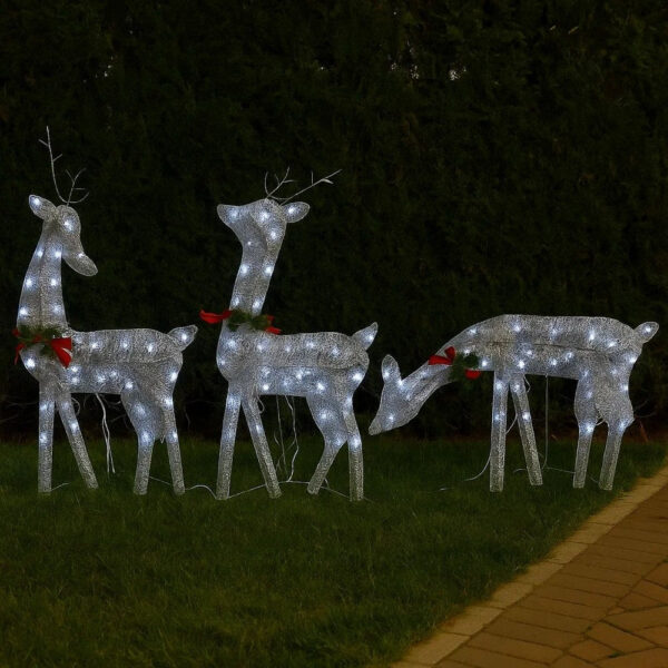 Edy 6pc Outdoor Christmas Decor Set, 180 Cool White LEDs