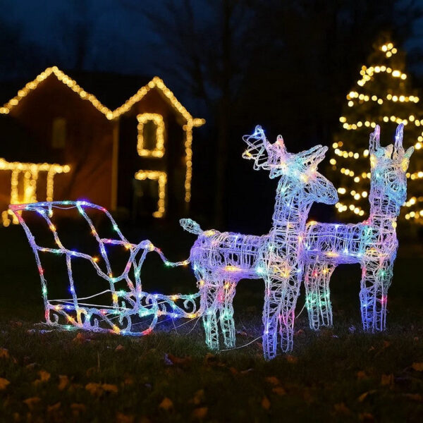 2pc Outdoor , Christmas Decoration, 160 Multicolor LEDs