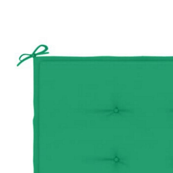 Claire Outdoor Cushion for Bench, Button Tufted Green Fabric, 59 Inch