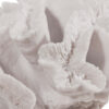 Lily 9 Inch Faux Coral Table Figurine, Polyresin Textured Sculpture, White