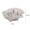 Lily 9 Inch Faux Coral Table Figurine, Polyresin Textured Sculpture, White