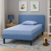 Ruve Twin Mattress, Standard Pillow, Memory Foam, Light Blue 7 Inch