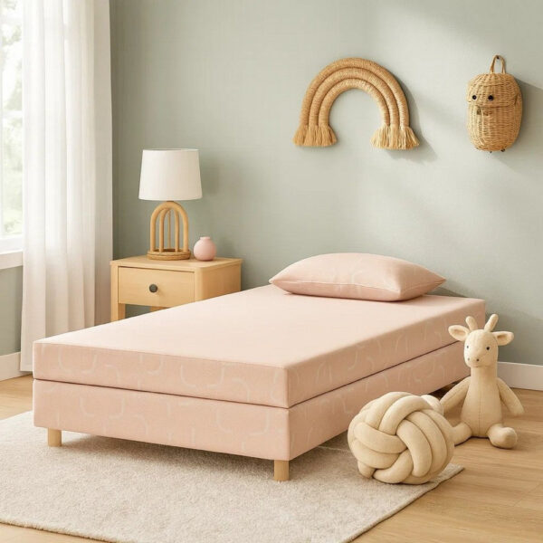 Ruve Full Mattress, Standard Pillow, Memory Foam, Light Pink 7 Inch