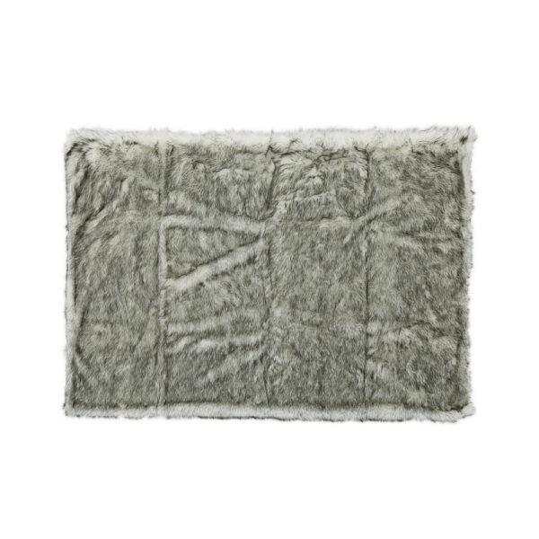 Throw Blanket, 50 x 60 Soft Faux Fur Design, Heather Gray Finish