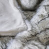 Throw Blanket, 50 x 60 Soft Faux Fur Design, Heather Gray Finish