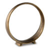 Dalie Sculpture, Round Metal Accent Tabletop Size, 12 Inch, Bronze