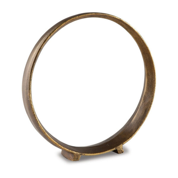 Dalie Sculpture, Round Metal Accent Tabletop Size, 14 Inch, Bronze