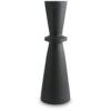 Loci Accent Vase, 30 Inch Hourglass Design, Textured Black Polyresin