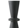 Loci Accent Vase, 30 Inch Hourglass Design, Textured Black Polyresin