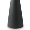 Loci Accent Vase, 30 Inch Hourglass Design, Textured Black Polyresin