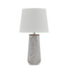 Roe Table Lamp Set of 2, Antique White Textured Metal Base. Drum Shade