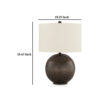Soy Table Lamp, White Drum Shade, Gold Accent Black Round Base 27 Inch