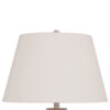 Rey Table Lamp, Empire Fabric Shade, 27 Inch Ivory Pot Metal Base