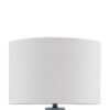 Lym Table Lamp, Gray Hammered Metal Base, White Fabric Shade 28 Inch