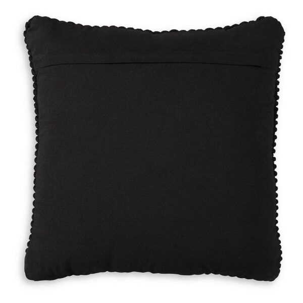 Rene Square Accent Throw Pillow, 20 Inch, Black Handwoven Design