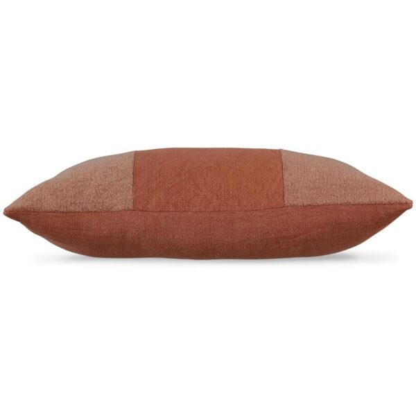 Ako 14 x 20 Lumbar Accent Throw Pillow, Spice Orange Cotton Stripe