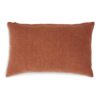 Ako 14 x 20 Lumbar Accent Throw Pillow, Spice Orange Cotton Stripe