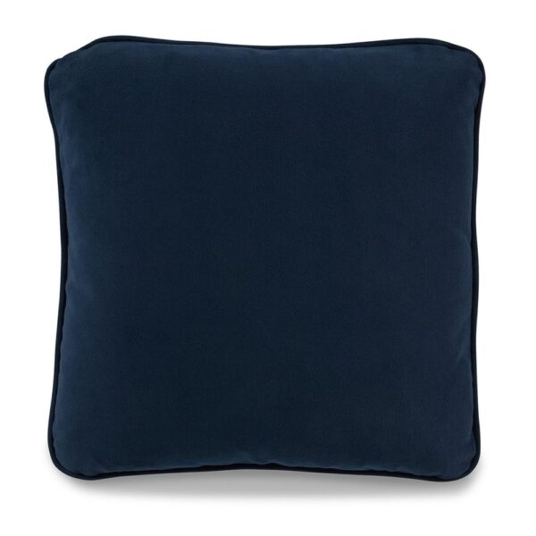 Wali Square Accent Throw Pillow, 20 Inch, Feather Fill, Blue Polyester