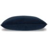 Wali Square Accent Throw Pillow, 20 Inch, Feather Fill, Blue Polyester