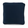 Wali Square Accent Throw Pillow, 20 Inch, Feather Fill, Blue Polyester