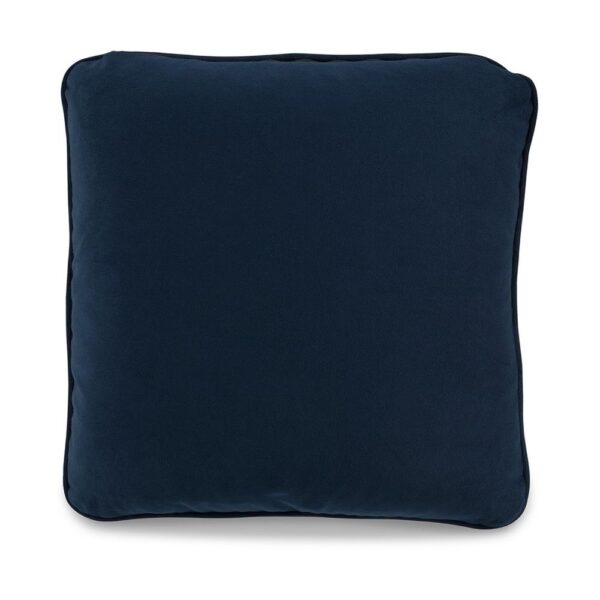 Wali Square Accent Throw Pillow, 20 Inch, Feather Fill, Blue Polyester