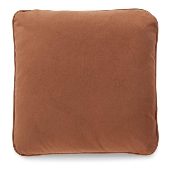 Wali Square Accent Throw Pillow, 20 Inch Feather Fill Orange Polyester
