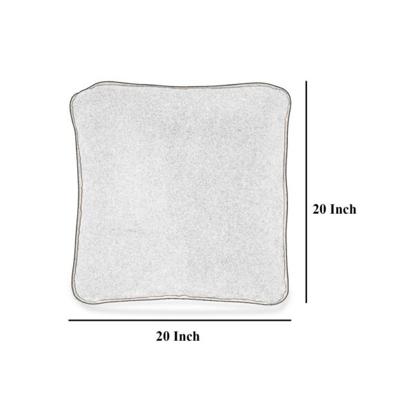 Wali Square Accent Throw Pillow, 20 Inch Feather Fill Orange Polyester