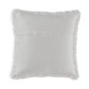 Dift Square Accent Throw Pillow, 20 Inch, White Faux Rabbit Fur Face