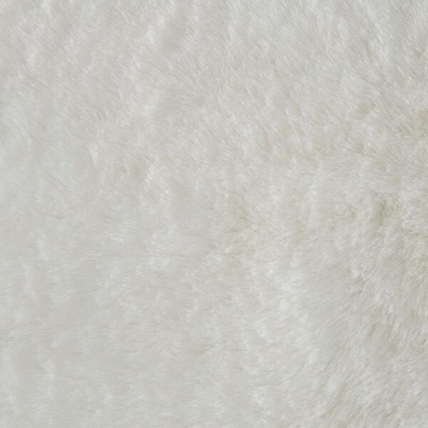 Dift Square Accent Throw Pillow, 20 Inch, White Faux Rabbit Fur Face