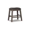 Caity Counter Height Stool Set of 2, Gray Wood Frame, Cushioned Seat