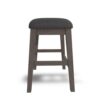 Caity Counter Height Stool Set of 2, Gray Wood Frame, Cushioned Seat