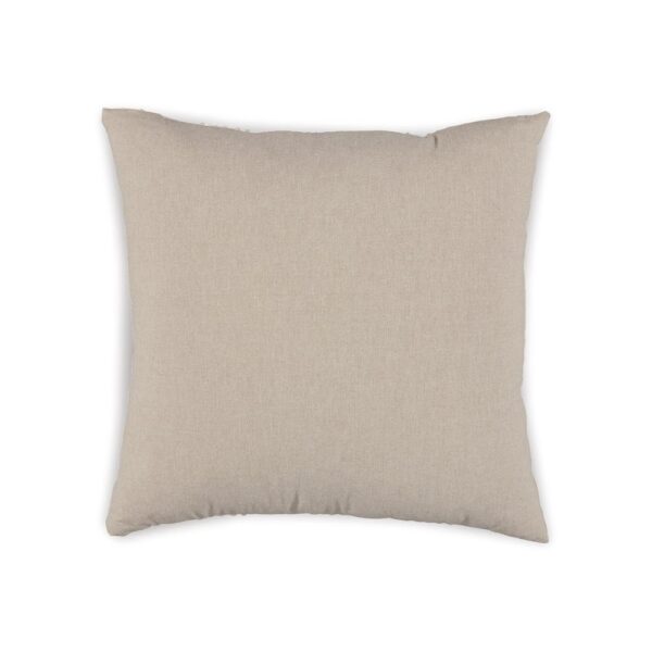 Square Accent Throw Pillow, 20 Inch, Striped Cotton, White, Tan Brown