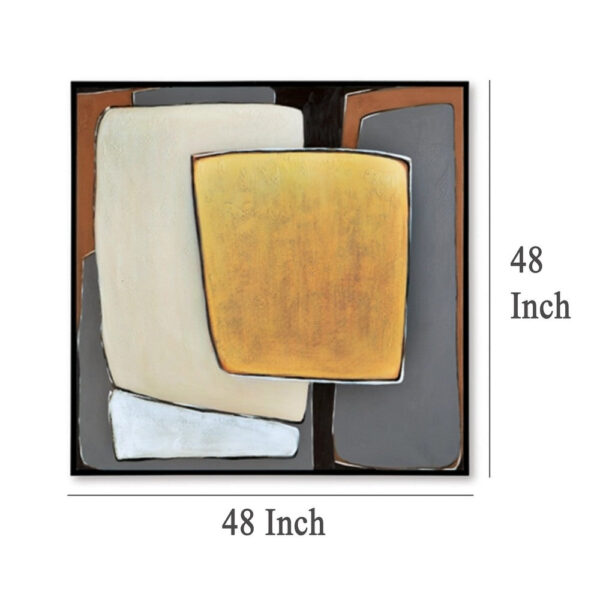 Bolton Wall Art, Multicolor Geometric Modernist Design, Canvas 48x48