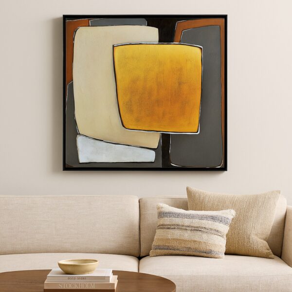 Bolton Wall Art, Multicolor Geometric Modernist Design, Canvas 48x48