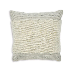 Square Accent Throw Pillow, 20 Inch, White and Gray Stripes, Polyfill