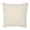 Square Accent Throw Pillow, 20 Inch, White and Gray Stripes, Polyfill