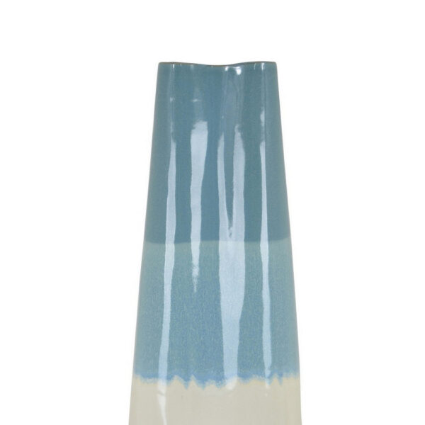 Cobb Accent Vase, Slender Silhouette Blue White Ceramic 27 Inch