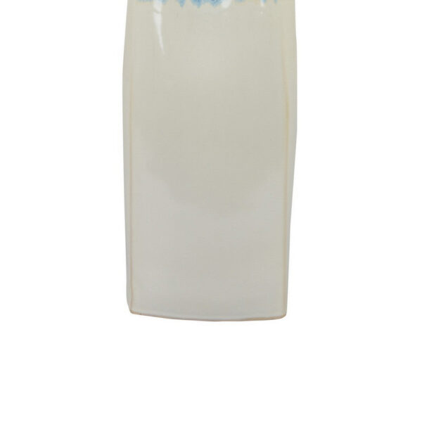 Cobb Accent Vase, Slender Silhouette Blue White Ceramic 27 Inch