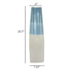 Cobb Accent Vase, Slender Silhouette Blue White Ceramic 27 Inch