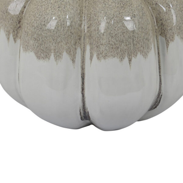 Roxy Rounded Vase with Scalloped Rim, Multi Colored Ceramic 11 Inch