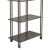 Bush Plant Display Stand, Modern 4 Tier Gray Metal Finish, 38 Inch