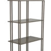 Bush Plant Display Stand, Modern 4 Tier Gray Metal Finish, 38 Inch