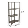 Bush Plant Display Stand, Modern 4 Tier Gray Metal Finish, 38 Inch