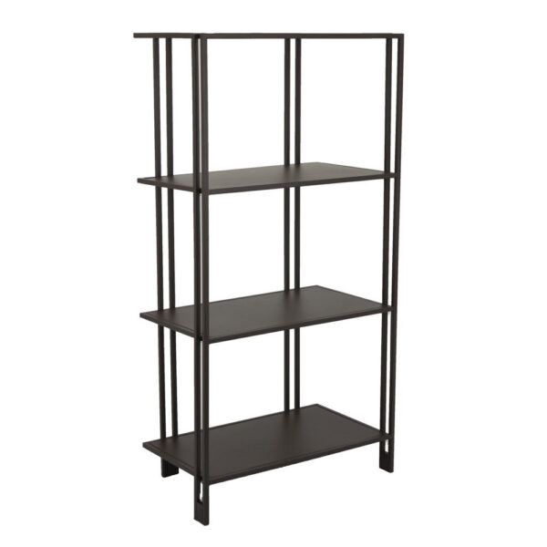 Bush Plant Display Stand, Modern 4 Tier Brown Metal Finish, 38 Inch