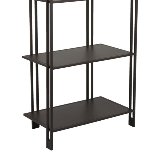 Bush Plant Display Stand, Modern 4 Tier Brown Metal Finish, 38 Inch